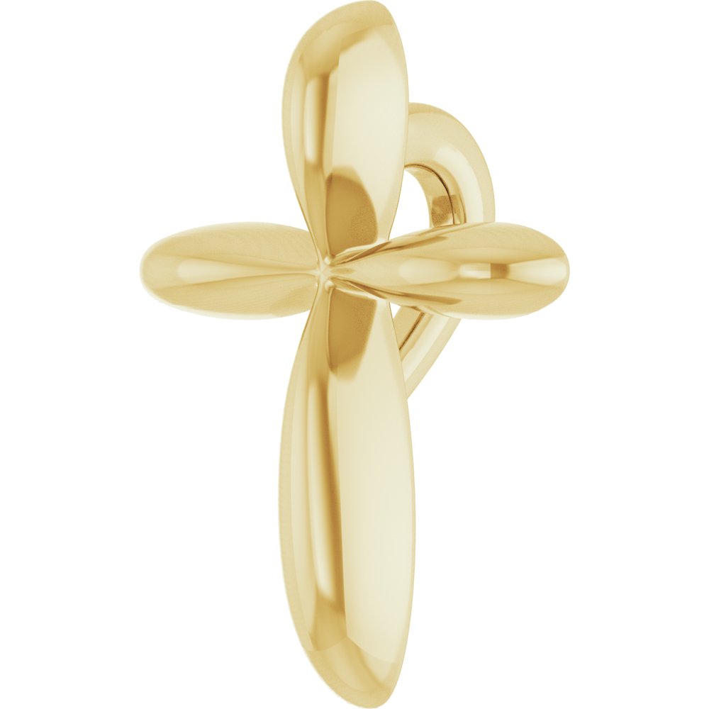 14K Yellow Gold 10x7.72 mm Cross Pendant