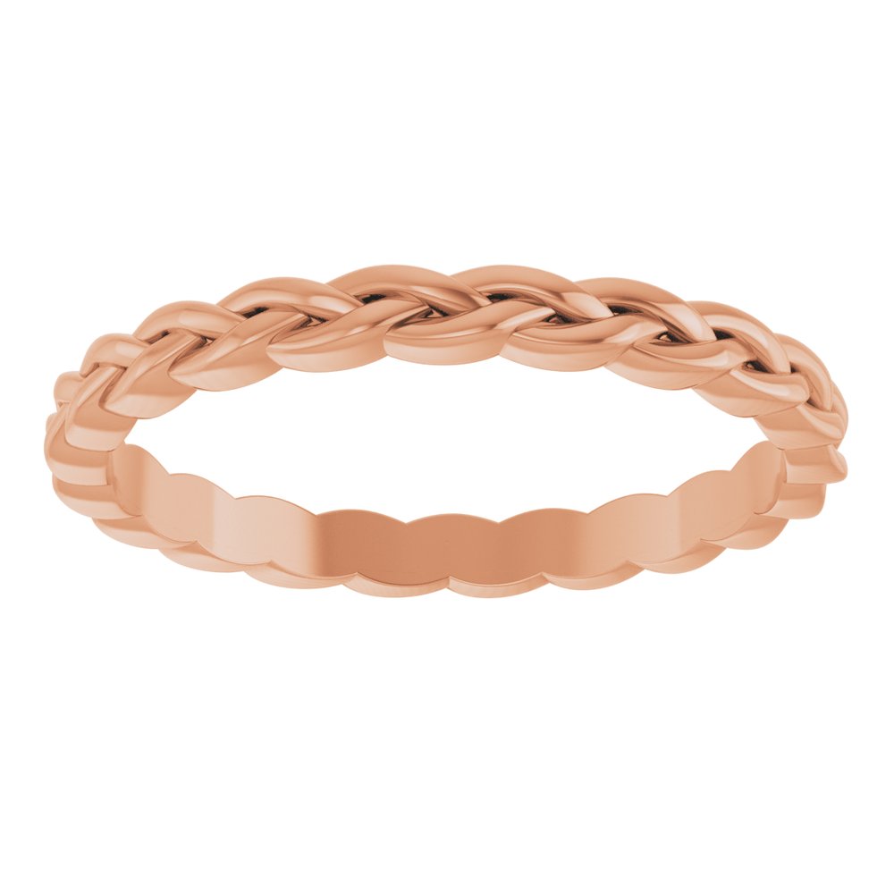 14K Rose 2 mm Woven Band