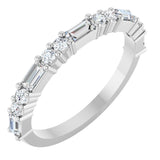 14K White 1/2 CTW Natural Diamond Anniversary Band