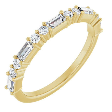 14K Yellow 5/8 CTW Natural Diamond Anniversary Band