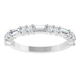 14K White 1/2 CTW Natural Diamond Anniversary Band