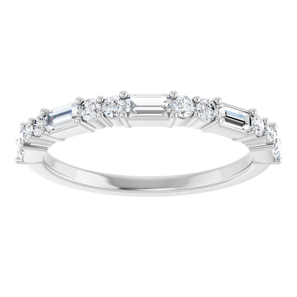 14K White 1/2 CTW Natural Diamond Anniversary Band