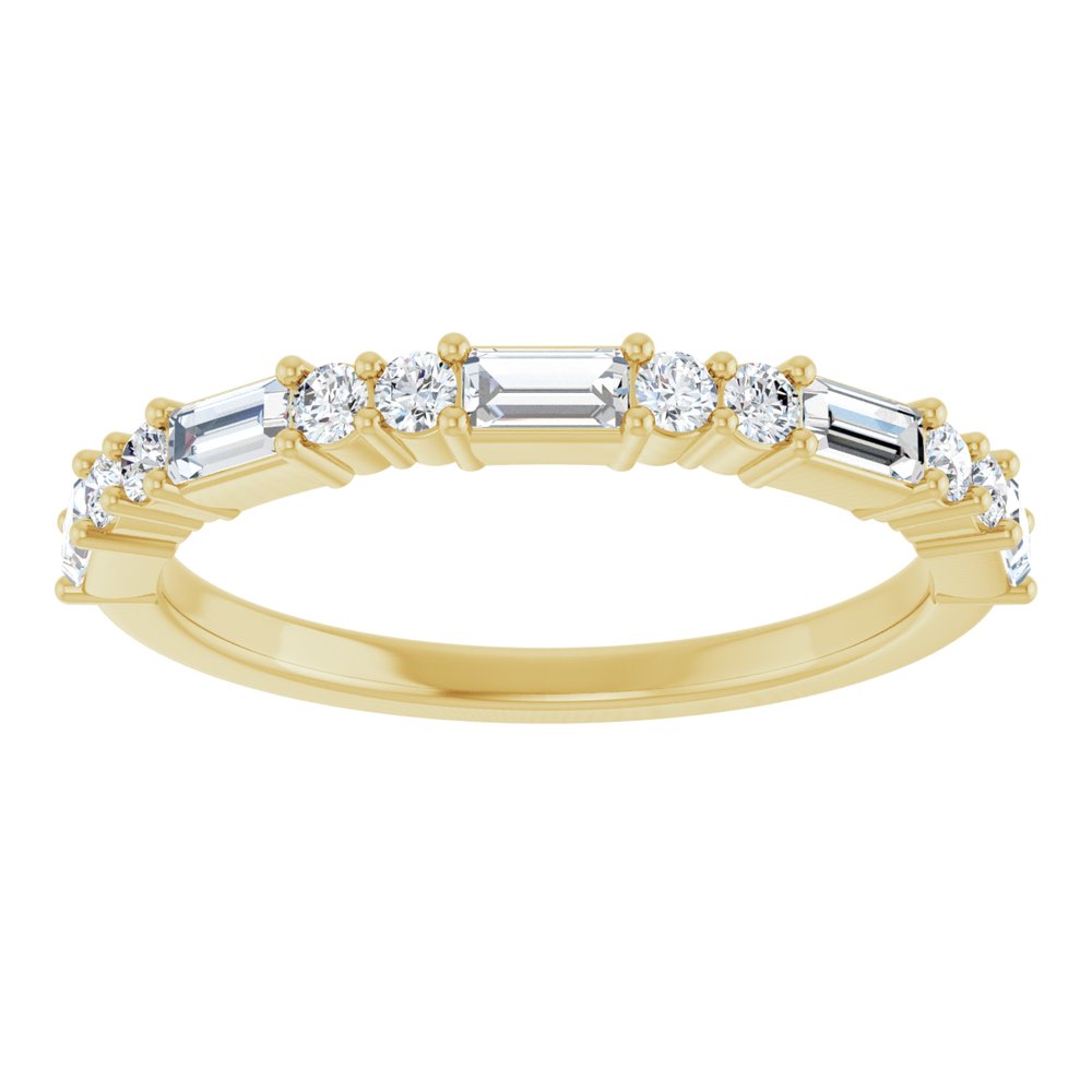 14K Yellow 5/8 CTW Natural Diamond Anniversary Band