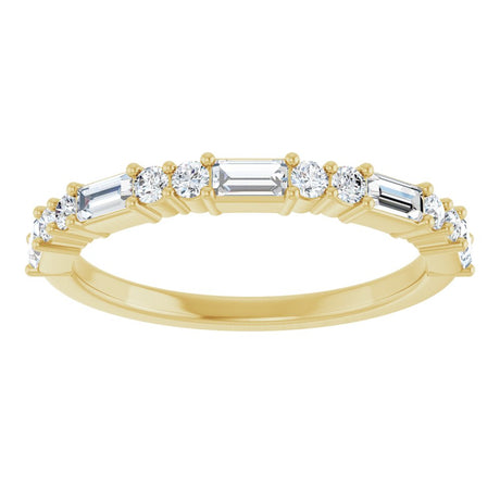 14K Yellow 5/8 CTW Natural Diamond Anniversary Band