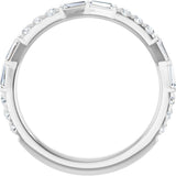 14K White Gold 3/8 CTW Natural Diamond French-Set Anniversary Band