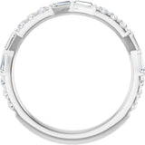 14K White Gold 3/8 CTW Natural Diamond French-Set Anniversary Band