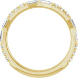 14K Yellow Gold 3/8 CTW Natural Diamond French-Set Anniversary Band