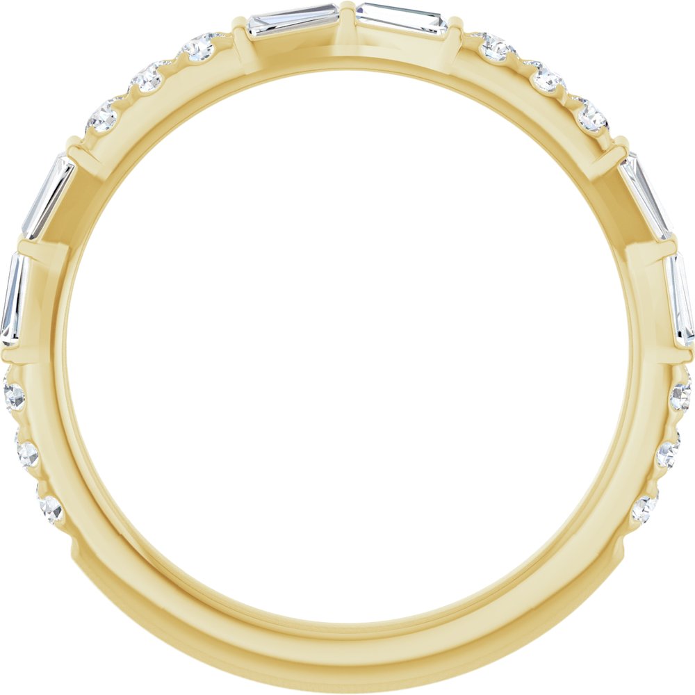 14K Yellow Gold 3/8 CTW Natural Diamond French-Set Anniversary Band