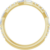 14K Yellow Gold 3/8 CTW Natural Diamond French-Set Anniversary Band