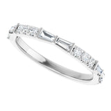 14K White Gold 3/8 CTW Natural Diamond French-Set Anniversary Band