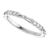 14K White Gold 3/8 CTW Natural Diamond French-Set Anniversary Band