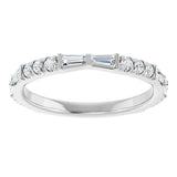 14K White Gold 3/8 CTW Natural Diamond French-Set Anniversary Band