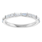 Platinum 3/8 CTW Natural Diamond French-Set Anniversary Band