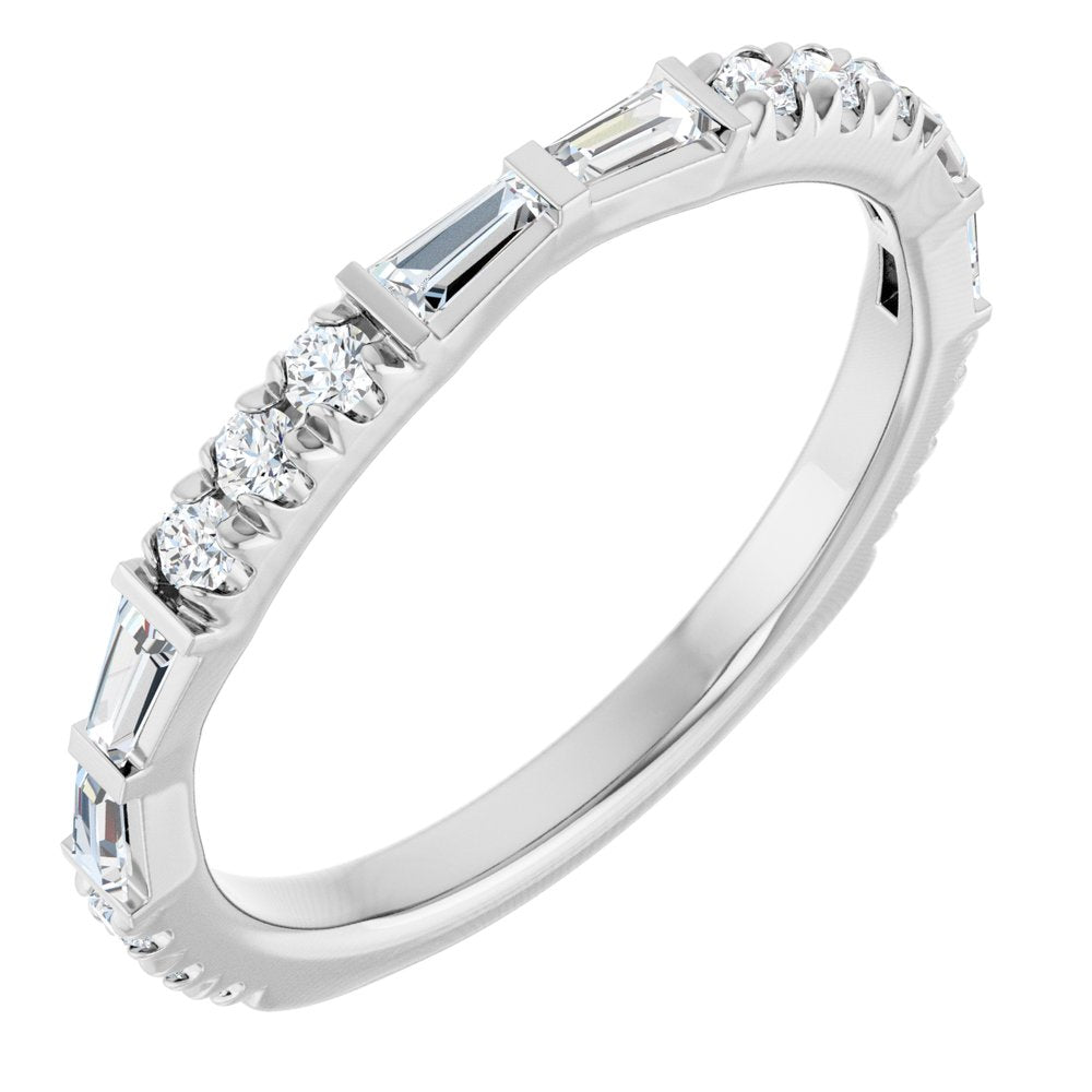 14K White Gold 3/8 CTW Lab-Grown Diamond Anniversary Band