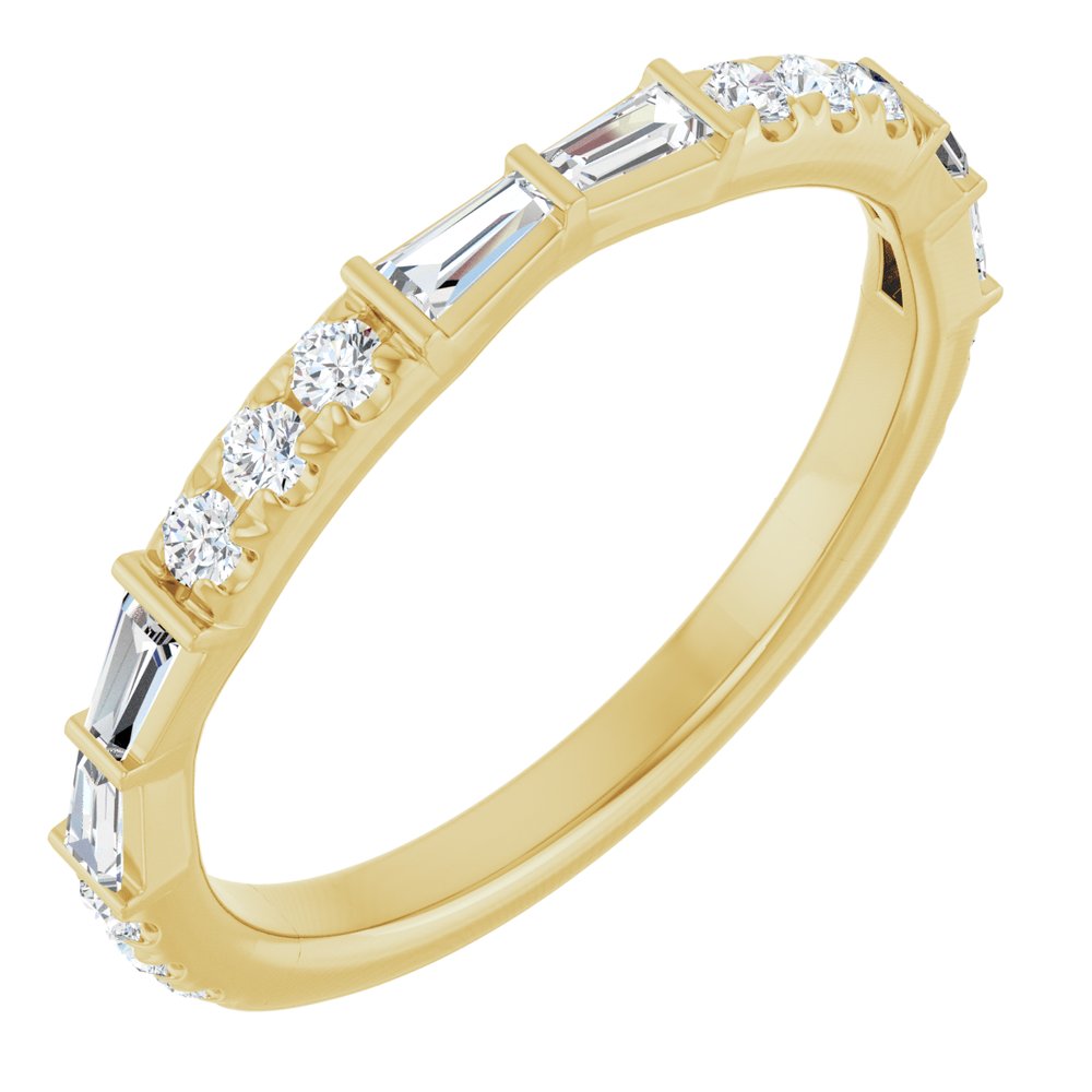 14K Yellow 3/8 CTW Lab-Grown Diamond Anniversary Band