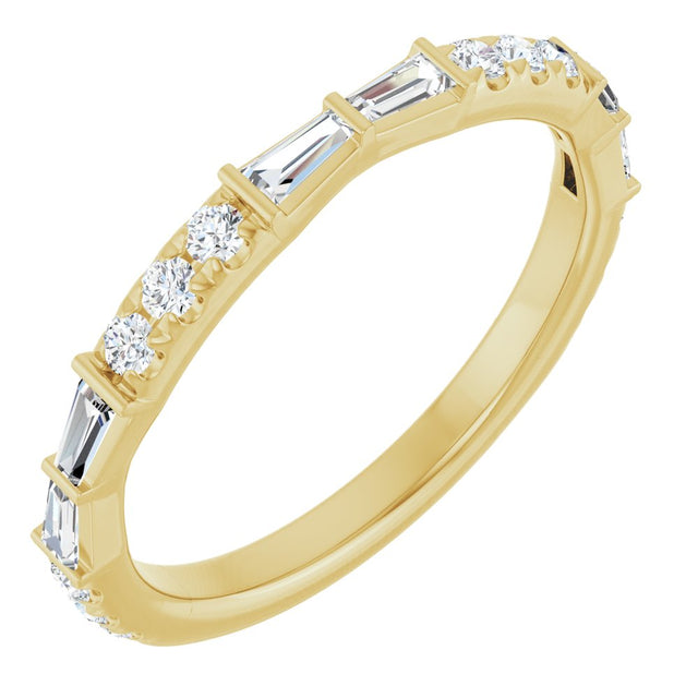 14K Yellow 3/8 CTW Lab-Grown Diamond Anniversary Band