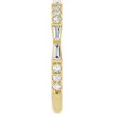 14K Yellow Gold 3/8 CTW Natural Diamond French-Set Anniversary Band