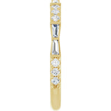 14K Yellow Gold 3/8 CTW Natural Diamond French-Set Anniversary Band