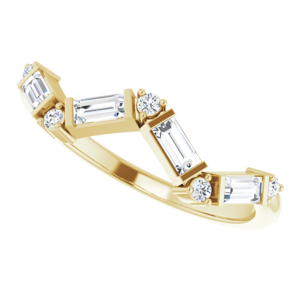 14K Yellow 1/3 CTW Natural Diamond Stackable Ring