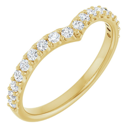 14K Yellow Gold 1/3 CTW Lab Grown Diamond Contour Band