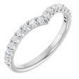 Platinum 1/3 CTW Natural Diamond Contour Band