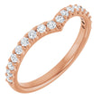 14K Rose 1/3 CTW Natural Diamond Contour Band