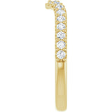 14K Yellow 1/3 CTW Lab Grown Diamond Contour Band