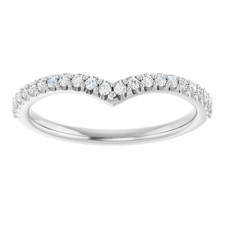Platinum 1/5 CTW Lab Grown Diamond Contour Band