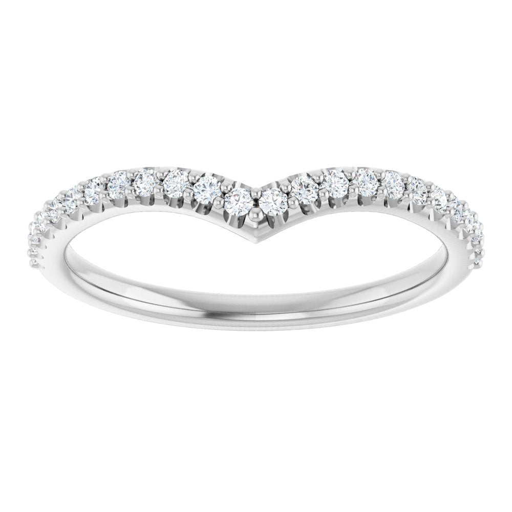 Platinum 1/5 CTW Lab Grown Diamond Contour Band
