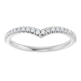 Platinum 1/5 CTW Lab Grown Diamond Contour Band