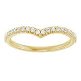 14K Yellow 1/5 CTW Natural Diamond Contour Band