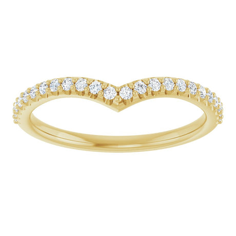 14K Yellow Gold 1/5 CTW Lab Grown Diamond Contour Band