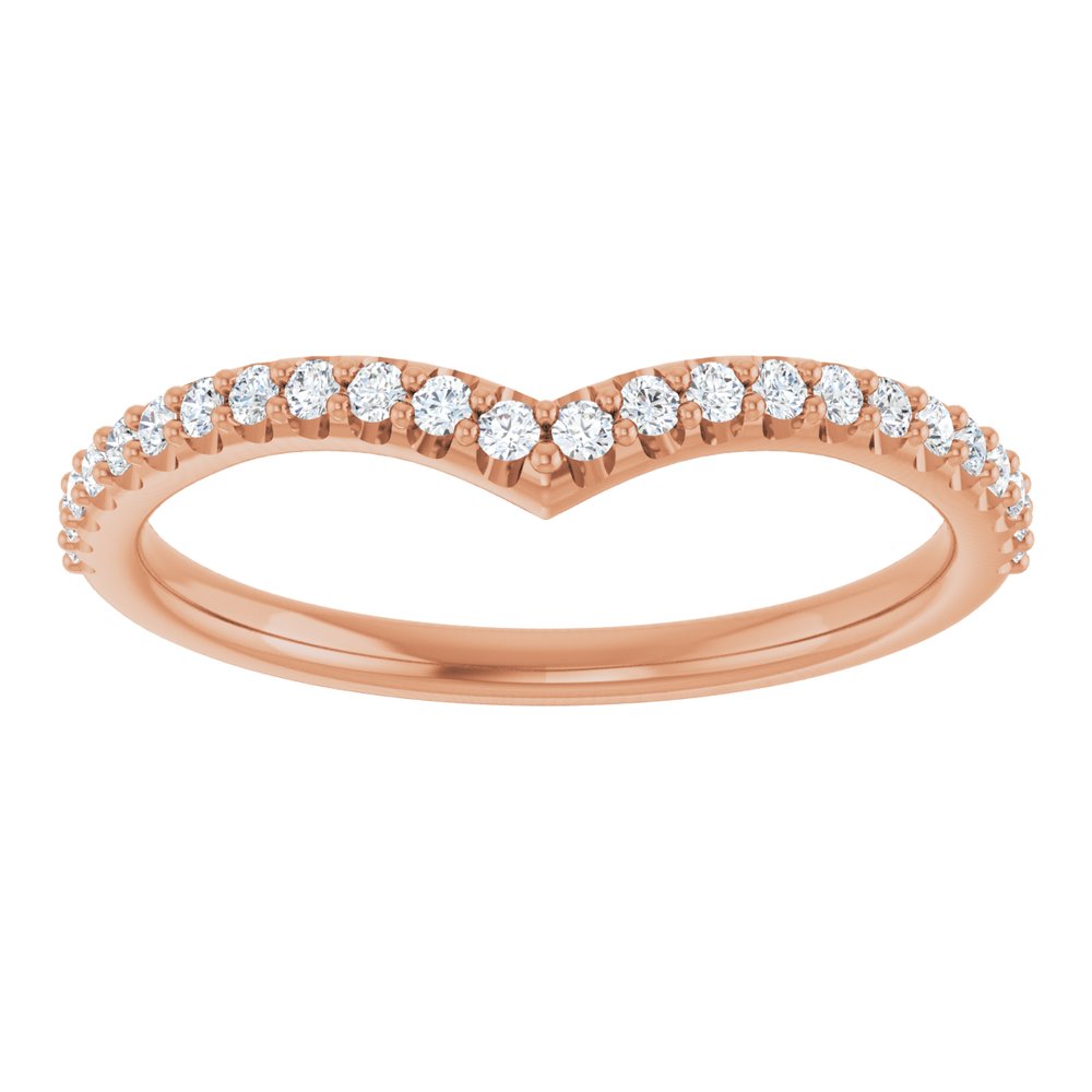 14K Rose 1/5 CTW Natural Diamond Contour Band