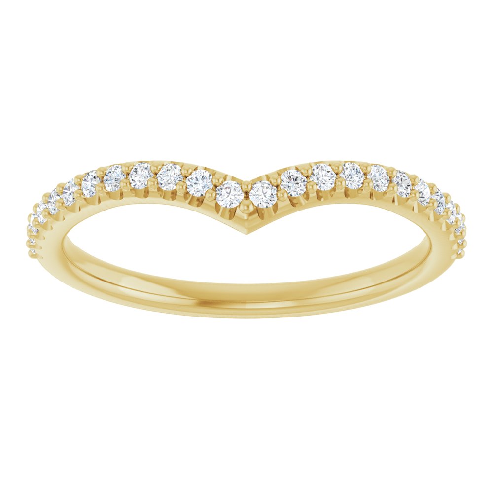 14K Yellow Gold 1/5 CTW Natural Diamond Contour Band