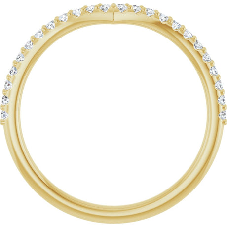 14K Yellow Gold 1/5 CTW Natural Diamond Contour Band