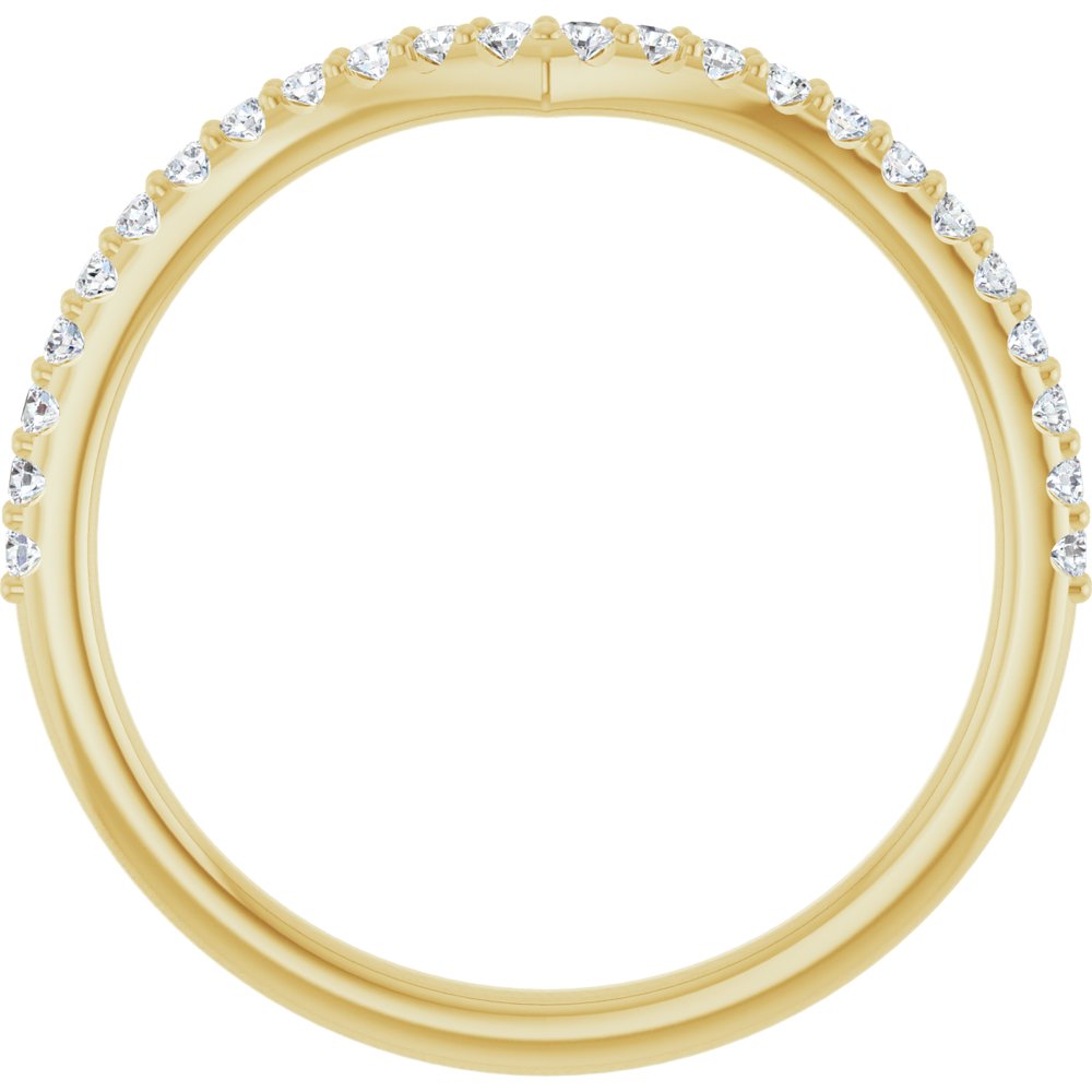 14K Yellow 1/5 CTW Natural Diamond Contour Band