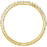 14K Yellow Gold 1/5 CTW Lab Grown Diamond Contour Band