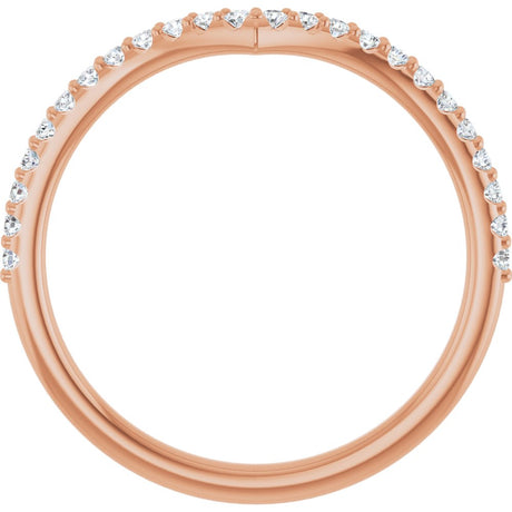 14K Rose Gold 1/5 CTW Natural Diamond Contour Band