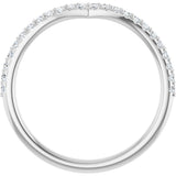 Platinum 1/5 CTW Lab Grown Diamond Contour Band
