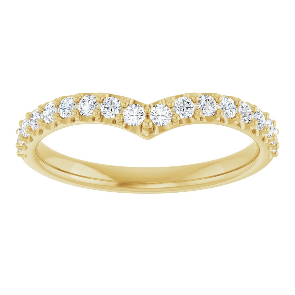 14K Yellow Gold 1/3 CTW Lab Grown Diamond Contour Band