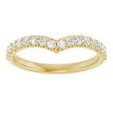 14K Yellow Gold 1/3 CTW Lab Grown Diamond Contour Band