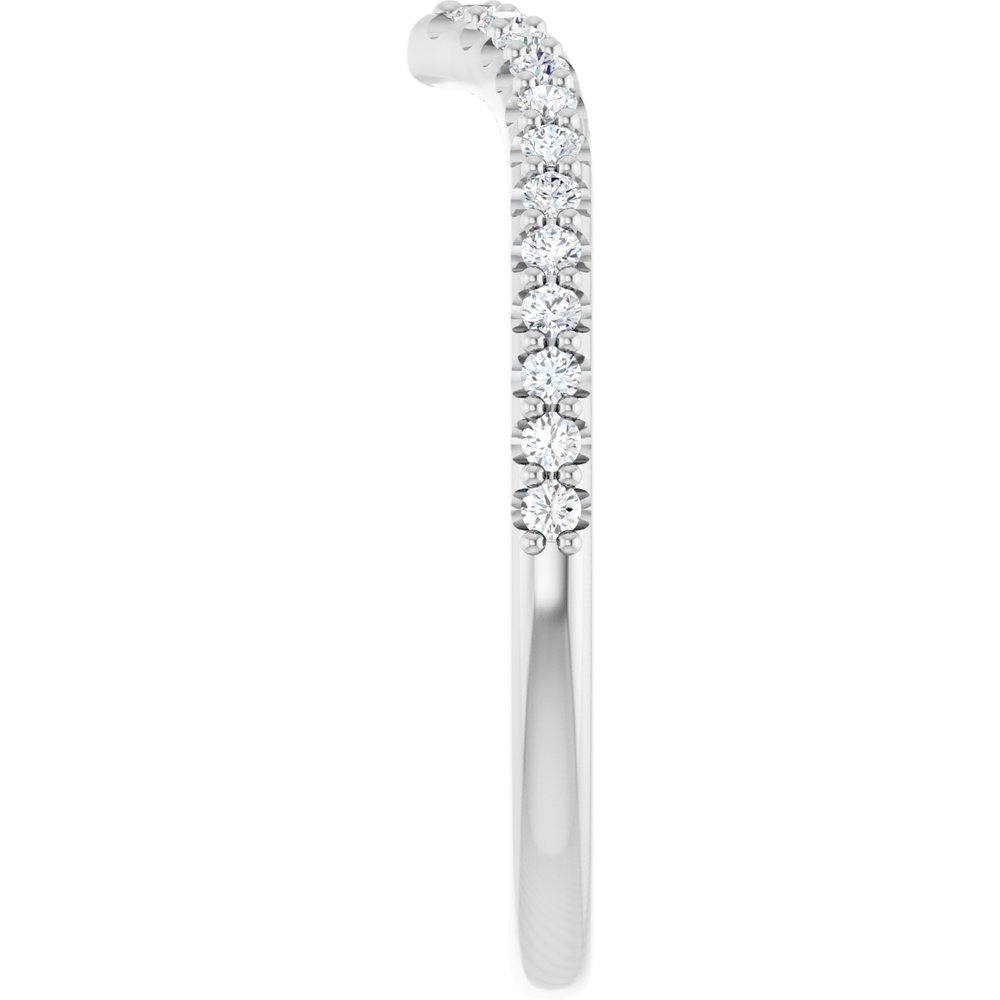 14K White Gold 1/5 CTW Natural Diamond Contour Band