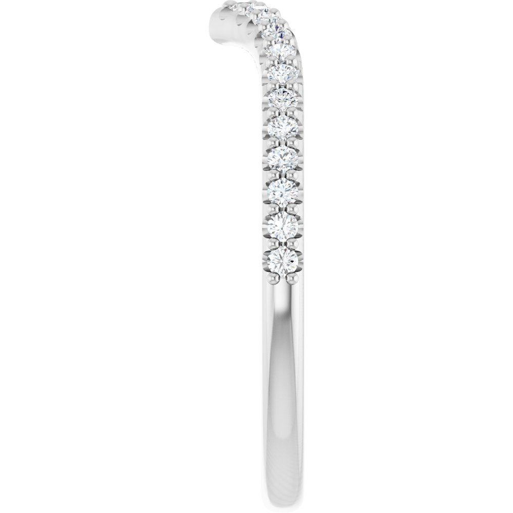 Platinum 1/5 CTW Lab Grown Diamond Contour Band