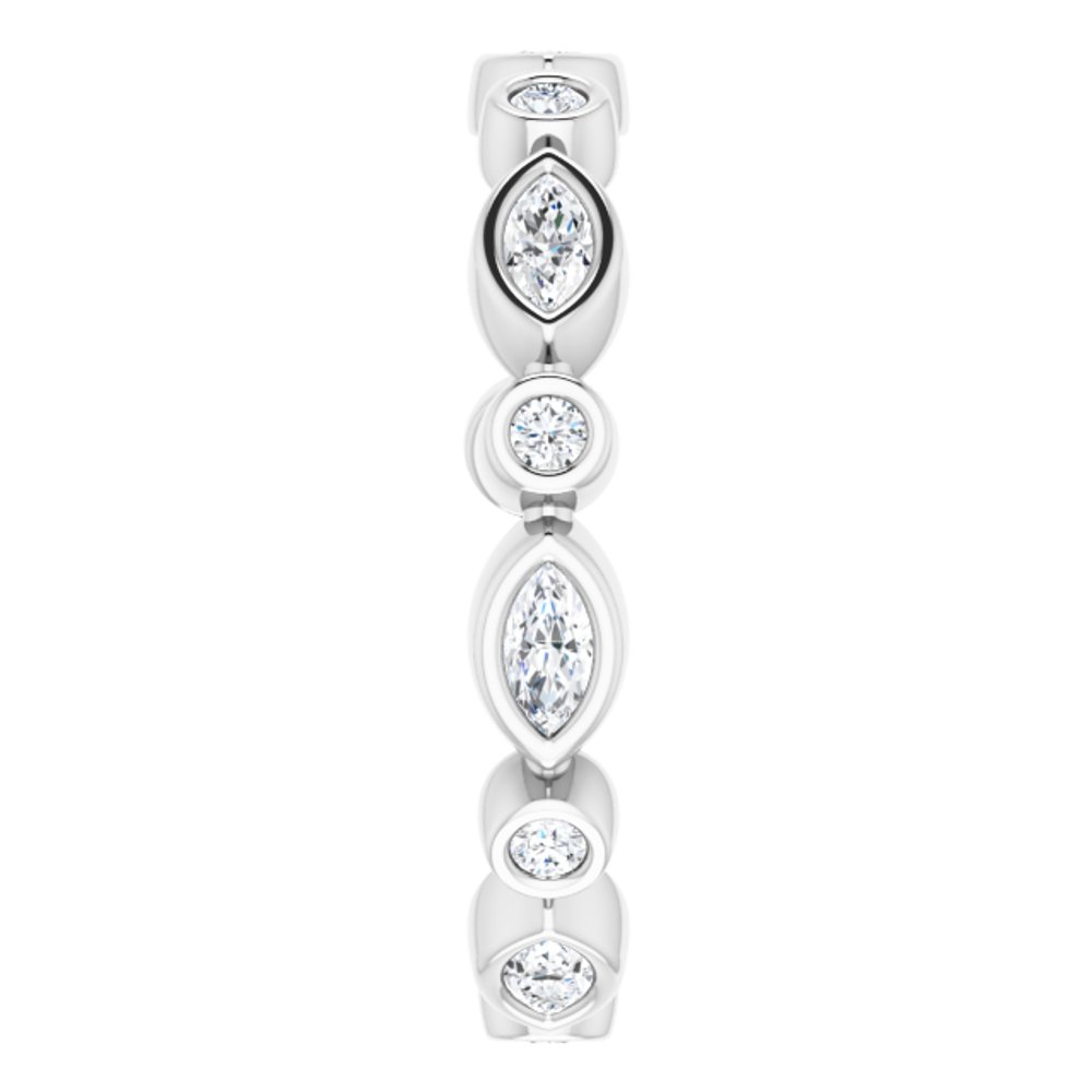 Platinum 1/2 CTW Natural Diamond Eternity Band