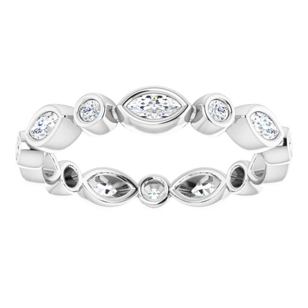 Platinum 1/2 CTW Natural Diamond Eternity Band