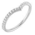 14K White 1/5 CTW Lab Grown Diamond Contour Band