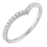Platinum 1/5 CTW Lab Grown Diamond Contour Band