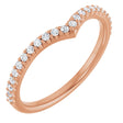 14K Rose Gold 1/5 CTW Natural Diamond Contour Band