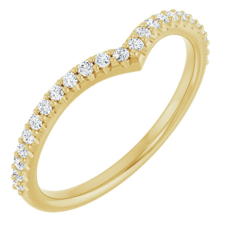 14K Yellow Gold 1/5 CTW Natural Diamond Contour Band
