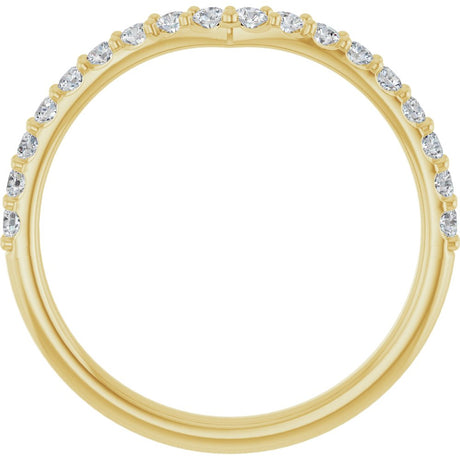 14K Yellow 1/3 CTW Lab Grown Diamond Contour Band